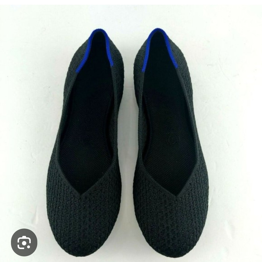 Rothy's Black and Blue Knit Flats
